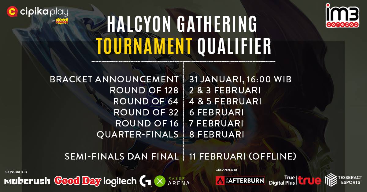 Update terbaru Jadwal Vainglory #Halcyongathering 2.0 Online Qualifier