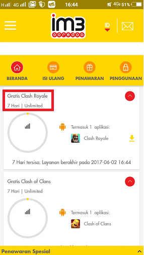 Free Quota to Play Clash of Clan and Clash Royal from Ayoslide and MyIM3