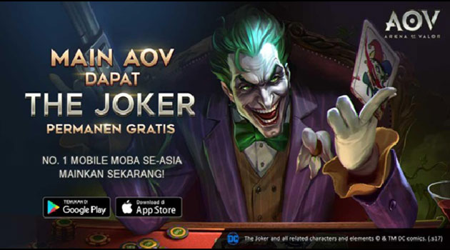 Karakter Antagonis DC Comics, The Joker Hadir Ramaikan Pertarungan Garena AOV