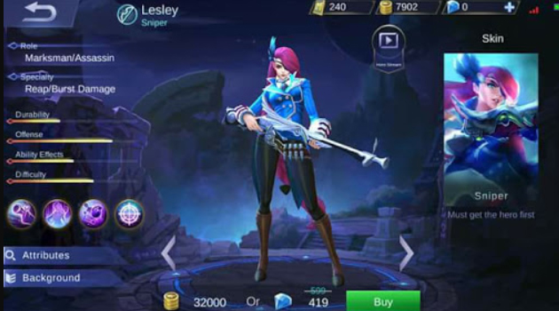 Lesley The Sniper, Marksman Jago Kill Musuh Dari Jauh di Mobile Legends
