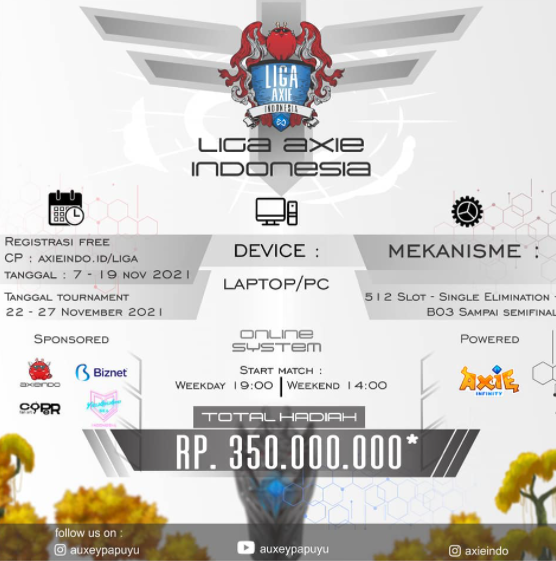 Komunitas Axie Infinity Indonesia gelar Liga Axie Indonesia berhadiah 350 juta