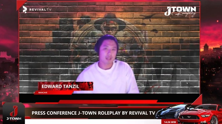  Edward Tanzil pada press conference  J-Town server GTA Role Play  