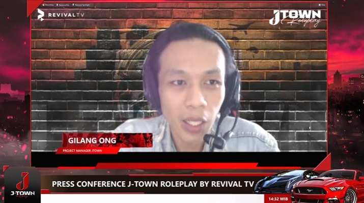 Gilang Ong pada press conference  J-Town server GTA Role Play  
