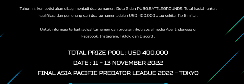 Asia Pacific Predator League 2022 siap digelar